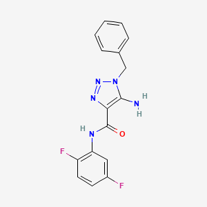 molecular formula C16H13F2N5O B2741573 5-amino-1-benzyl-N-(2,5-difluorophenyl)-1H-1,2,3-triazole-4-carboxamide CAS No. 899749-94-1