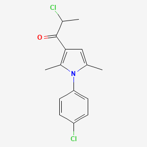 molecular formula C15H15Cl2NO B2741587 2-chloro-1-[1-(4-chlorophenyl)-2,5-dimethyl-1H-pyrrol-3-yl]propan-1-one CAS No. 732292-20-5