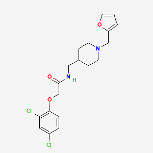 molecular formula C19H22Cl2N2O3 B2741589 2-(2,4-dichlorophenoxy)-N-((1-(furan-2-ylmethyl)piperidin-4-yl)methyl)acetamide CAS No. 954079-32-4