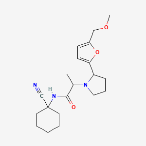 molecular formula C20H29N3O3 B2741592 N-(1-Cyanocyclohexyl)-2-[2-[5-(methoxymethyl)furan-2-yl]pyrrolidin-1-yl]propanamide CAS No. 2174361-82-9