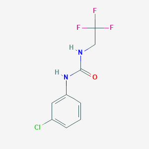 molecular formula C9H8ClF3N2O B2741596 1-(3-Chlorophenyl)-3-(2,2,2-trifluoroethyl)urea CAS No. 897579-25-8