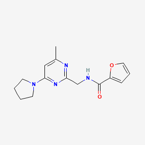 N-((4-methyl-6-(pyrrolidin-1-yl)pyrimidin-2-yl)methyl)furan-2-carboxamide