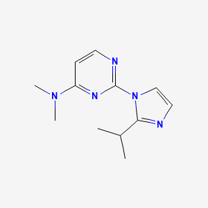 N,N-Dimethyl-2-(2-propan-2-ylimidazol-1-yl)pyrimidin-4-amine