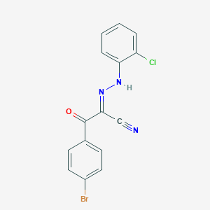 molecular formula C15H9BrClN3O B274160 3-(4-Bromophenyl)-2-[(2-chlorophenyl)hydrazono]-3-oxopropanenitrile 