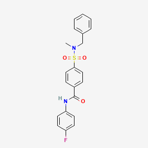 4-[benzyl(methyl)sulfamoyl]-N-(4-fluorophenyl)benzamide