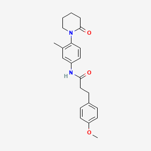 3-(4-methoxyphenyl)-N-(3-methyl-4-(2-oxopiperidin-1-yl)phenyl)propanamide