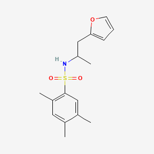 molecular formula C16H21NO3S B2741616 N-(1-(furan-2-yl)propan-2-yl)-2,4,5-trimethylbenzenesulfonamide CAS No. 1235348-91-0