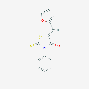 molecular formula C15H11NO2S2 B274162 (5Z)-5-(2-furylmethylene)-3-(4-methylphenyl)-2-thioxo-1,3-thiazolidin-4-one 