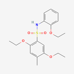 molecular formula C19H25NO5S B2741622 2,5-diethoxy-N-(2-ethoxyphenyl)-4-methylbenzene-1-sulfonamide CAS No. 1018159-48-2