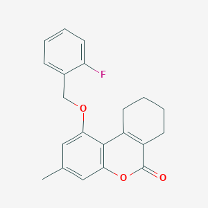 1-((2-fluorobenzyl)oxy)-3-methyl-7,8,9,10-tetrahydro-6H-benzo[c]chromen-6-one