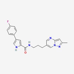 4-(4-fluorophenyl)-N-(3-(2-methylpyrazolo[1,5-a]pyrimidin-6-yl)propyl)-1H-pyrrole-2-carboxamide