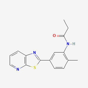 molecular formula C16H15N3OS B2741643 N-(2-methyl-5-(thiazolo[5,4-b]pyridin-2-yl)phenyl)propionamide CAS No. 863593-88-8