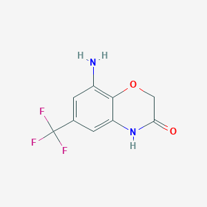 molecular formula C9H7F3N2O2 B2741647 8-amino-6-(trifluoromethyl)-3,4-dihydro-2H-1,4-benzoxazin-3-one CAS No. 459191-31-2