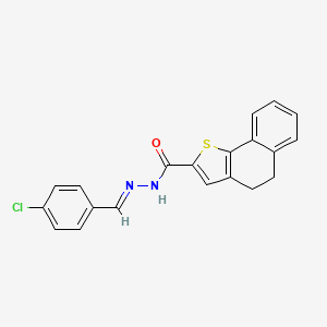 N'-[(E)-(4-chlorophenyl)methylidene]-4,5-dihydronaphtho[1,2-b]thiophene-2-carbohydrazide