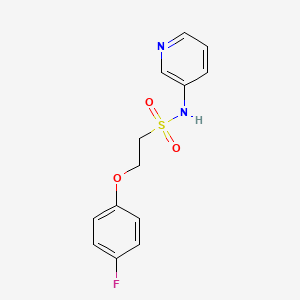 molecular formula C13H13FN2O3S B2741654 2-(4-氟苯氧基)-N-(吡啶-3-基)乙磺酰胺 CAS No. 1351658-60-0