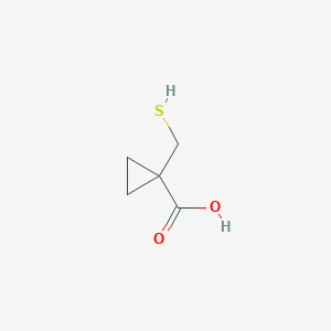 molecular formula C5H8O2S B2741664 1-(Sulfanylmethyl)cyclopropane-1-carboxylic acid CAS No. 1314982-13-2