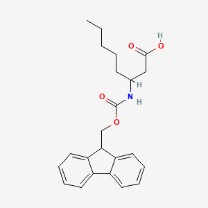 molecular formula C23H27NO4 B2741667 N-Fmoc-3-aminooctanoic acid CAS No. 683219-87-6