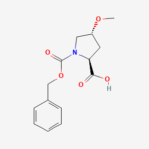 molecular formula C14H17NO5 B2741669 (2S,4R)-1-benzyloxycarbonyl-4-methoxyproline CAS No. 96522-37-1