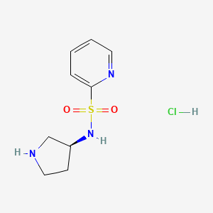 molecular formula C9H14ClN3O2S B2741674 (S)-N-(Pyrrolidin-3-yl)pyridine-2-sulfonamide hydrochloride CAS No. 1354000-34-2