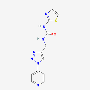 molecular formula C12H11N7OS B2741677 1-((1-(吡啶-4-基)-1H-1,2,3-三唑-4-基)甲基)-3-(噻唑-2-基)脲 CAS No. 2034532-53-9
