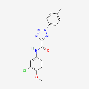 molecular formula C16H14ClN5O2 B2741688 N-(3-氯-4-甲氧基苯基)-2-(对甲苯基)-2H-四氮唑-5-羧酰胺 CAS No. 1396877-63-6