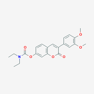 molecular formula C22H23NO6 B2741702 3-(3,4-二甲氧基苯基)-2-氧代-2H-香豆素-7-基二乙基甲酸酯 CAS No. 869080-61-5