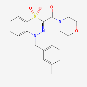 (1-(3-methylbenzyl)-4,4-dioxido-1H-benzo[e][1,3,4]thiadiazin-3-yl)(morpholino)methanone