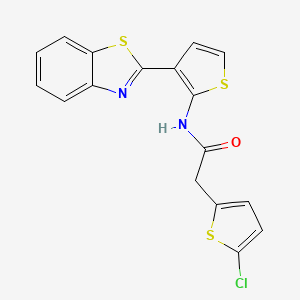 N-(3-(benzo[d]thiazol-2-yl)thiophen-2-yl)-2-(5-chlorothiophen-2-yl)acetamide