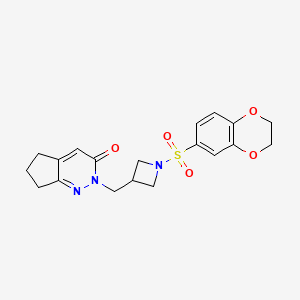 2-{[1-(2,3-dihydro-1,4-benzodioxine-6-sulfonyl)azetidin-3-yl]methyl}-2H,3H,5H,6H,7H-cyclopenta[c]pyridazin-3-one