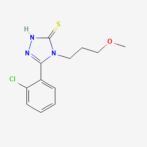 molecular formula C12H14ClN3OS B2741706 5-(2-chlorophenyl)-4-(3-methoxypropyl)-4H-1,2,4-triazole-3-thiol CAS No. 694466-39-2