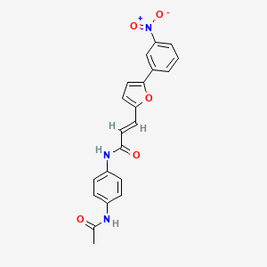 (E)-N-(4-acetamidophenyl)-3-(5-(3-nitrophenyl)furan-2-yl)acrylamide
