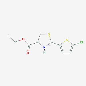 Ethyl 2-(5-chlorothiophen-2-yl)-1,3-thiazolidine-4-carboxylate