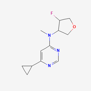 molecular formula C12H16FN3O B2741712 6-cyclopropyl-N-(4-fluorooxolan-3-yl)-N-methylpyrimidin-4-amine CAS No. 2197820-23-6