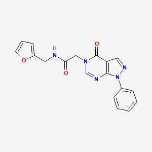 N-(furan-2-ylmethyl)-2-(4-oxo-1-phenylpyrazolo[3,4-d]pyrimidin-5-yl)acetamide