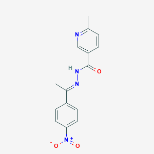 molecular formula C15H14N4O3 B274172 p-Nitroacetophenone 6-methyl-3-pyridinecarbonylhydrazone 