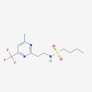 N-(2-(4-methyl-6-(trifluoromethyl)pyrimidin-2-yl)ethyl)butane-1-sulfonamide