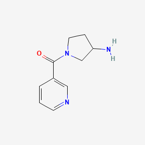 molecular formula C10H13N3O B2741721 1-(吡啶-3-甲酰)吡咯烷-3-胺 CAS No. 1247665-20-8