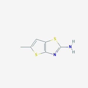 molecular formula C6H6N2S2 B2741722 5-Methylthieno[2,3-d][1,3]thiazol-2-amine CAS No. 41940-59-4