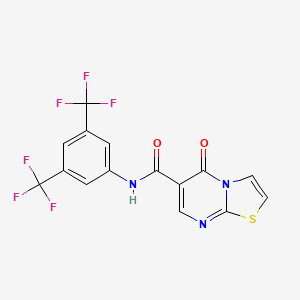 N-[3,5-bis(trifluoromethyl)phenyl]-5-oxo-[1,3]thiazolo[3,2-a]pyrimidine-6-carboxamide