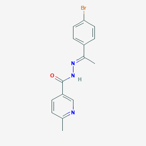 molecular formula C15H14BrN3O B274173 p-Bromoacetophenone 6-methyl-3-pyridinecarbonylhydrazone 