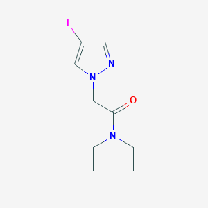 molecular formula C9H14IN3O B2741745 N,N-diethyl-2-(4-iodo-1H-pyrazol-1-yl)acetamide CAS No. 1341393-89-2