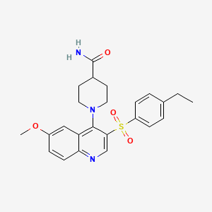 molecular formula C24H27N3O4S B2741754 1-(3-((4-乙基苯基)磺酰基)-6-甲氧基喹啉-4-基)哌啶-4-甲酰胺 CAS No. 887223-31-6