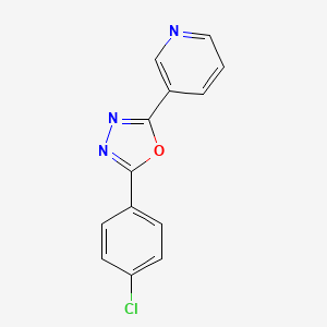 molecular formula C13H8ClN3O B2741768 2-(4-Chlorophenyl)-5-pyridin-3-yl-1,3,4-oxadiazole CAS No. 56352-94-4