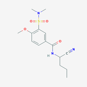 molecular formula C15H21N3O4S B2741774 N-(1-cyanobutyl)-3-(dimethylsulfamoyl)-4-methoxybenzamide CAS No. 1427978-15-1