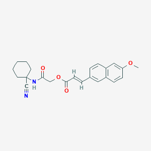 [2-[(1-cyanocyclohexyl)amino]-2-oxoethyl] (E)-3-(6-methoxynaphthalen-2-yl)prop-2-enoate
