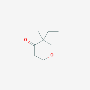 molecular formula C8H14O2 B2741777 3-Ethyl-3-methyloxan-4-one CAS No. 2229530-84-9