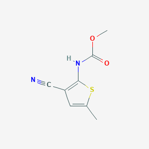molecular formula C8H8N2O2S B2741778 甲基(3-氰-5-甲硫基噻吩-2-基)甲酸甲酯 CAS No. 114210-19-4