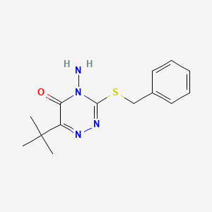 molecular formula C14H18N4OS B2741785 4-氨基-3-苄硫基-6-叔丁基-1,2,4-三嗪-5-酮 CAS No. 78858-64-7