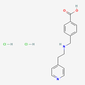 molecular formula C15H18Cl2N2O2 B2741800 4-({[2-(Pyridin-4-yl)ethyl]amino}methyl)benzoic acid dihydrochloride CAS No. 1384427-26-2