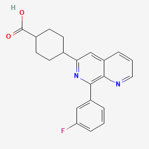 4-[8-(3-fluorophenyl)-1,7-naphthyridin-6-yl]cyclohexane-1-carboxylic Acid